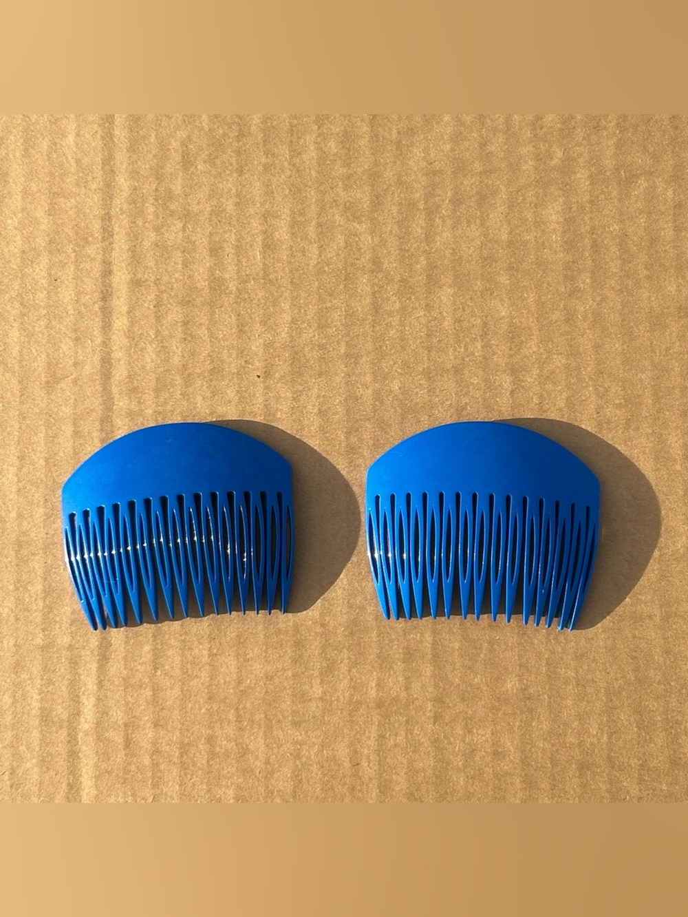 Vintage Alexandre de Paris Blue Hair Comb Curved French Barrette Accessory 2.75”